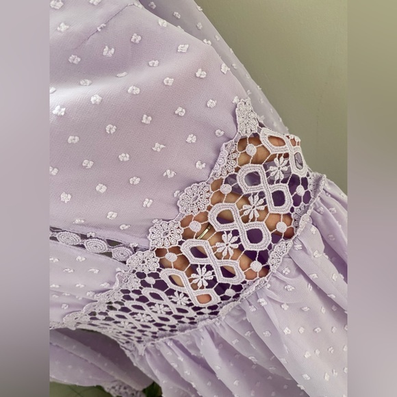 Shein lace detailed Layered ruffle dress size M - Picture 7 of 8